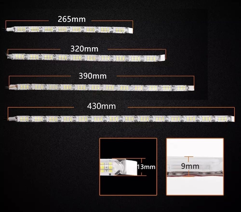 Лед дневни светлини мигач динамичен бягащ Led лента drl фарове решетка