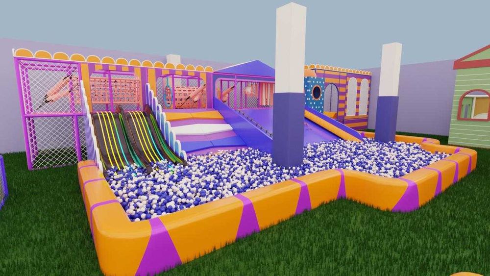 Детский лабиринт, детский игровой парк.