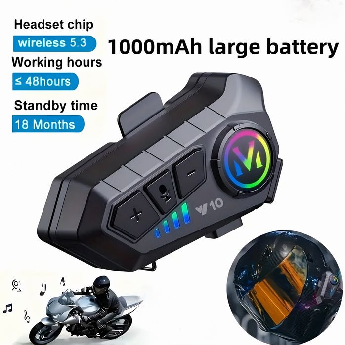Intercomunicare Bluetooth V10 pentru motocicletă și scuter