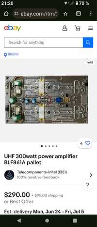 300watt UHF 440-860 Mhz module