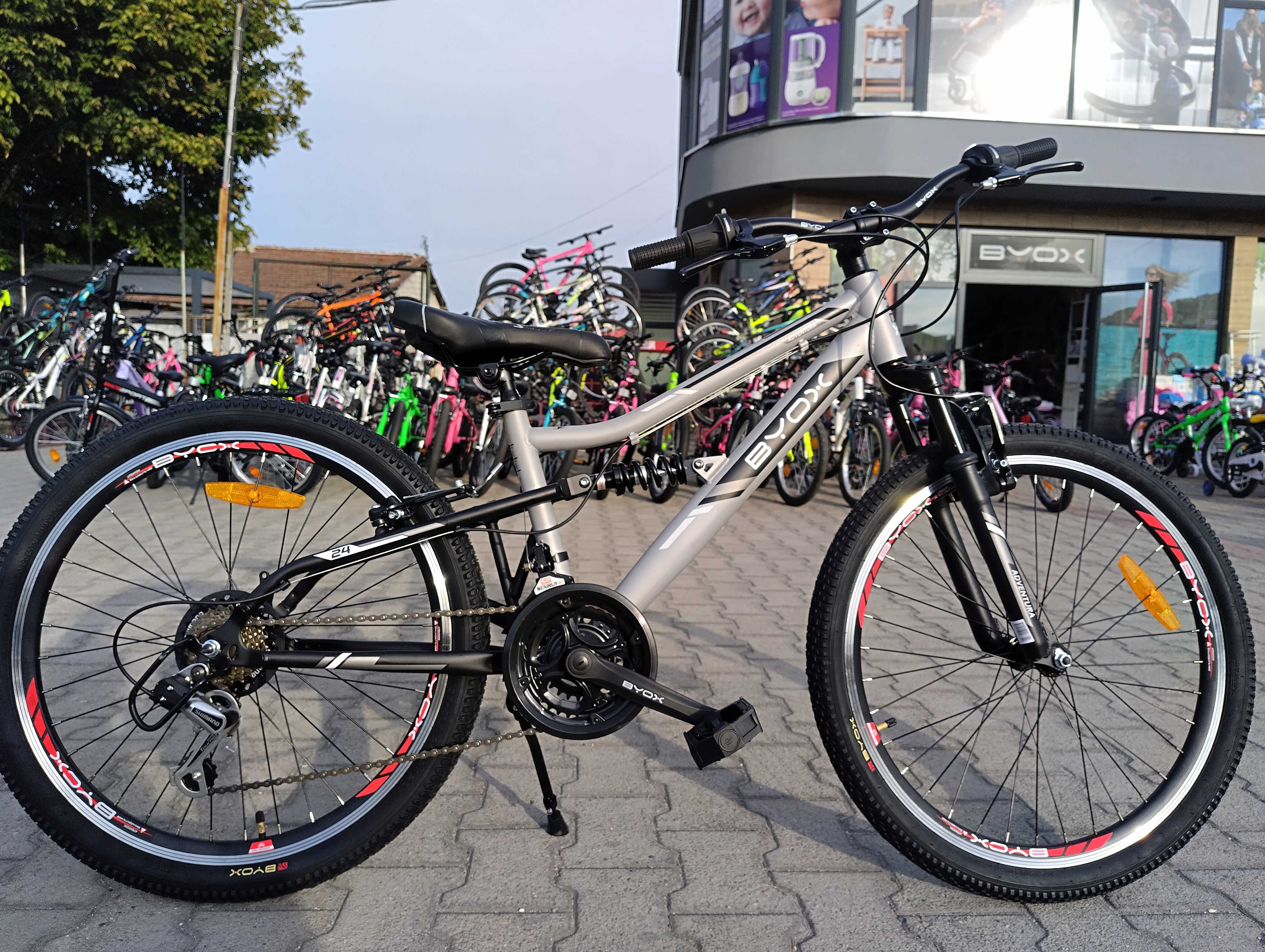BYOX Велосипед 24" ADVENTURA сив