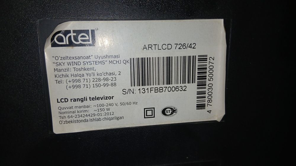 Televizor satiladi Artel