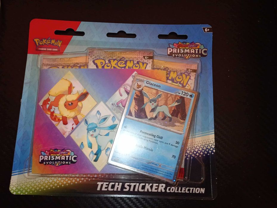 Pokemon: Prismatic Evolutions Glaceon Tech Sticker Collection