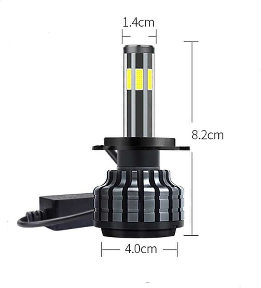 Комплект 360° COB LED крушки за фарове H7, 12V 80W, 16000 lm, Canbus