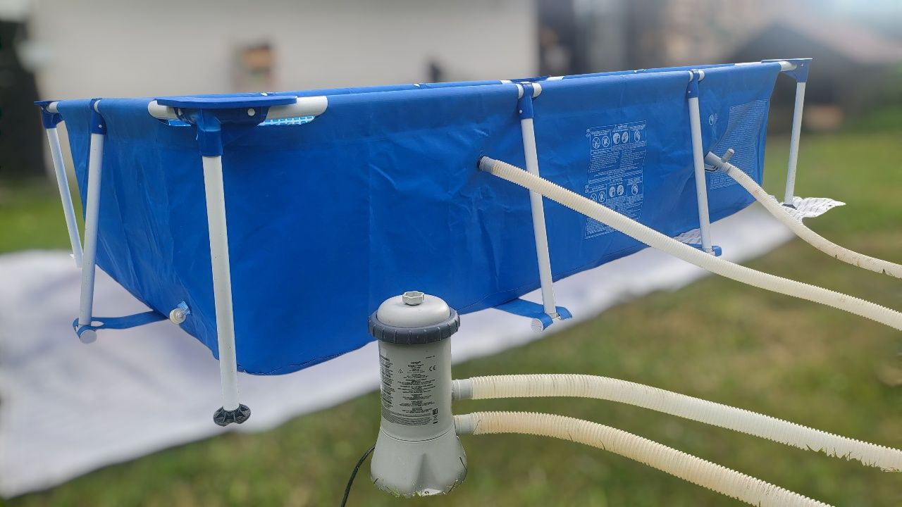 Piscina cu cadru metalic INTEX, 260 x 160 x 65 cm + Pompa filtrare