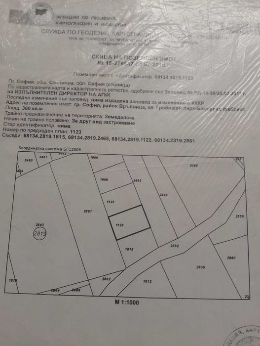 Продавам парцел в бакьрена фабрика