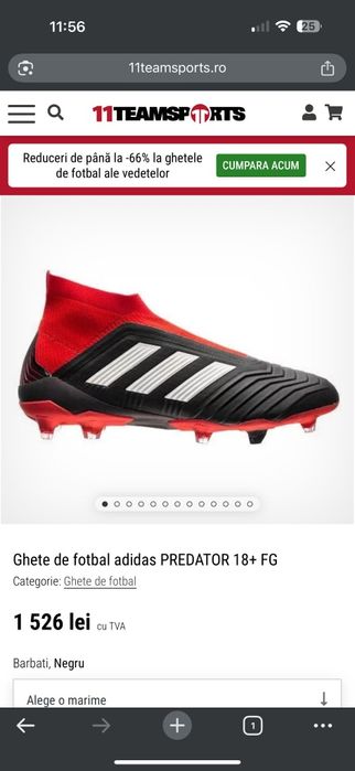 Ghete de fotbal ADIDAS Predător 18+FG