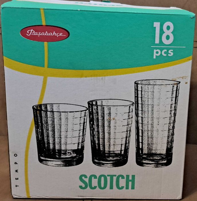 Комплект от нови чаши - 18 части с красив релеф