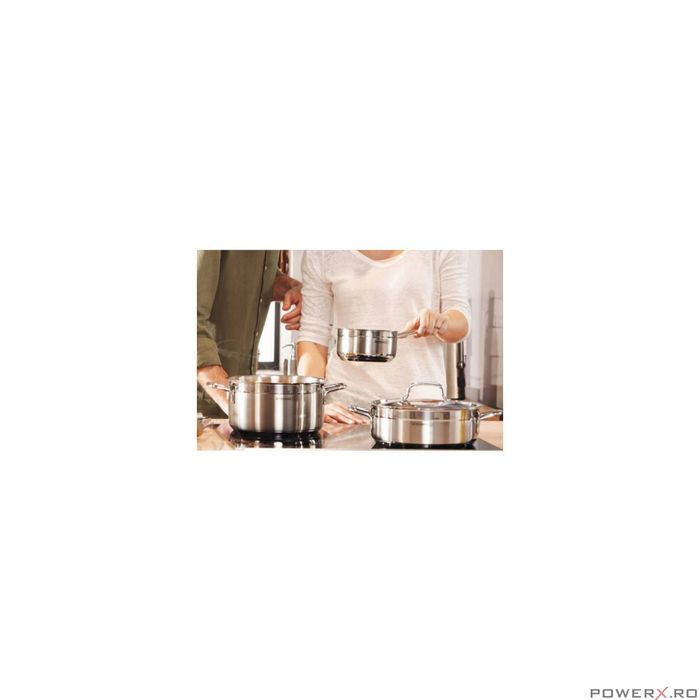 Oala cu capac din inox, 26X16cm 8.5litri, compatibila cu toate