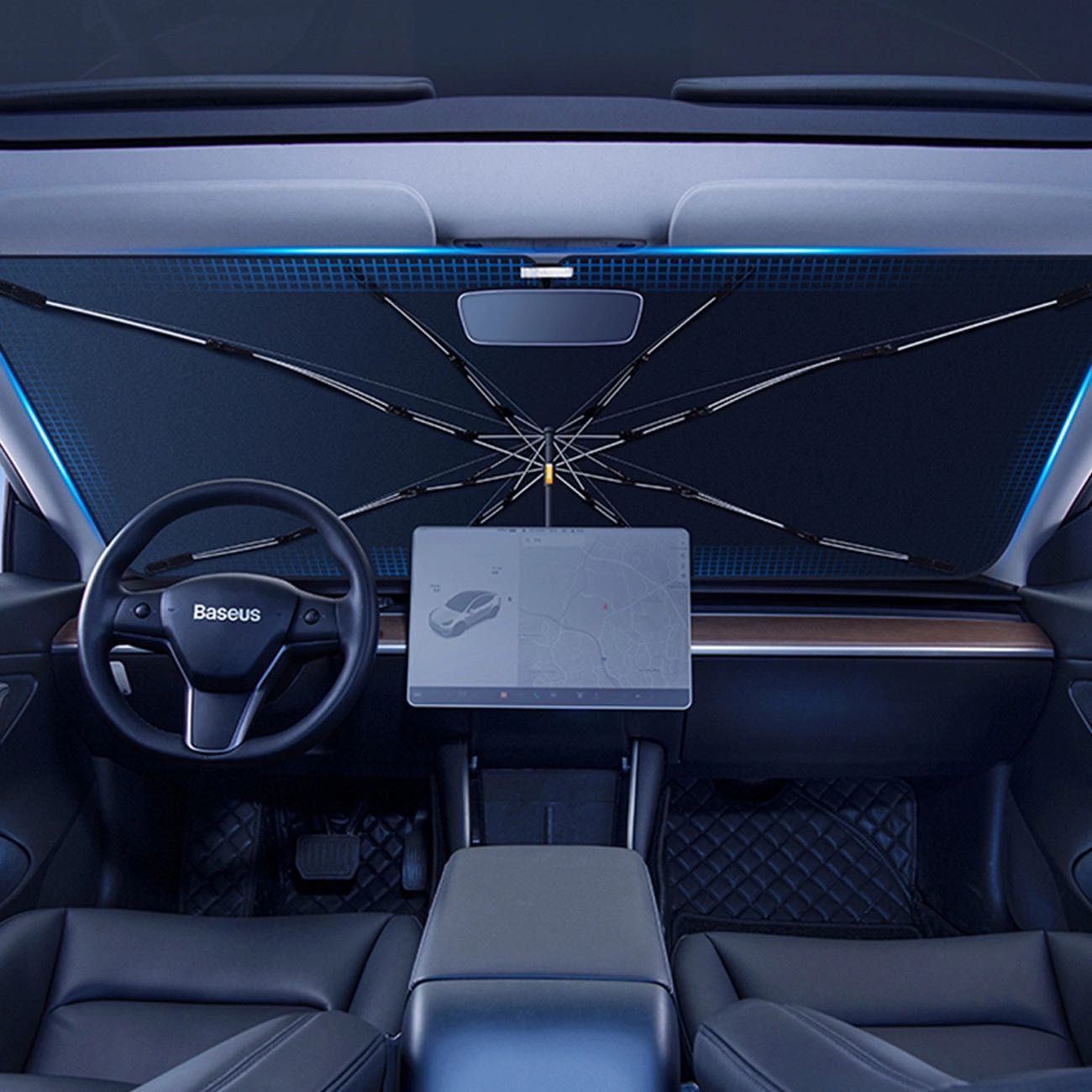Сенник за предното стъкло на автомобил-Baseus CoolRideWindshield Sun