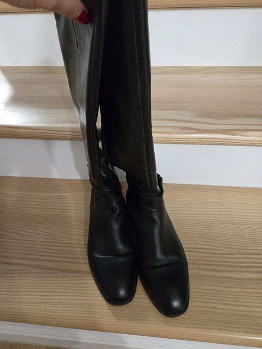 Tamaris cizme lungi din piele naturala