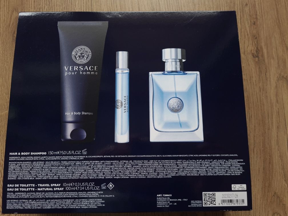 Set Parfum Versace Pour Homme