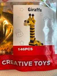 Mini LEGO Girafa 3D set constructie