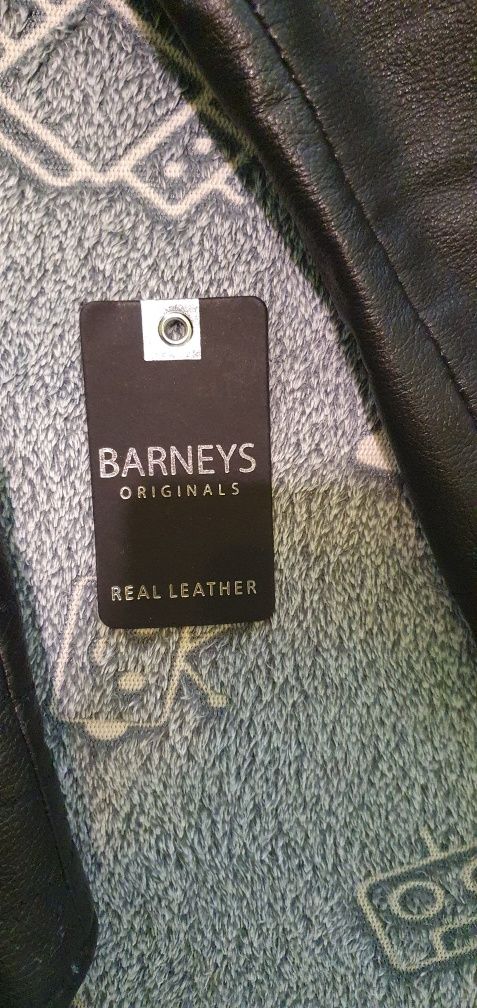 Оригинално яке естествена кожа Barneys