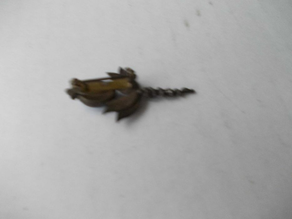 Brosa veche din argint cu piatra 1