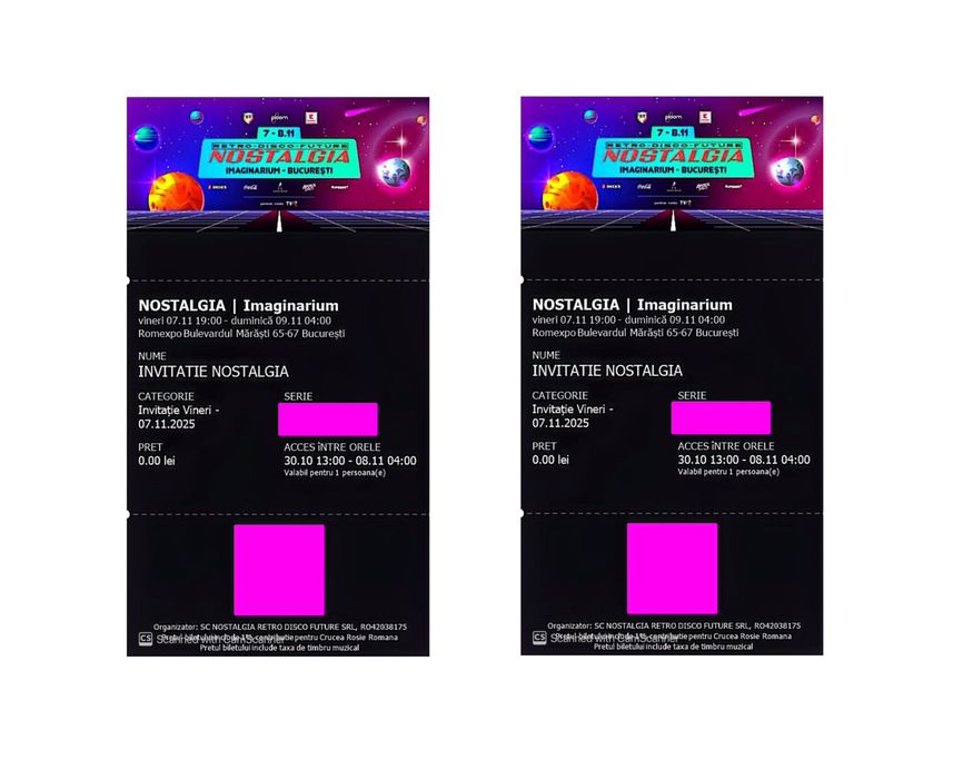 2 invitatii nostalgia 7.11.2025