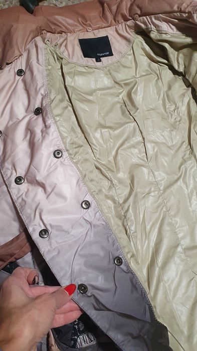 Дамско яке в нежни пастелни цветове аранжирано с  дантела , размер С