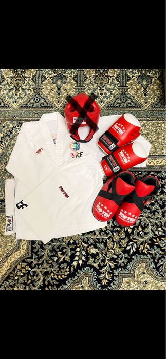 TOP TEN экипировка, перчатки, футы, кимоно для таэквондо ITF.