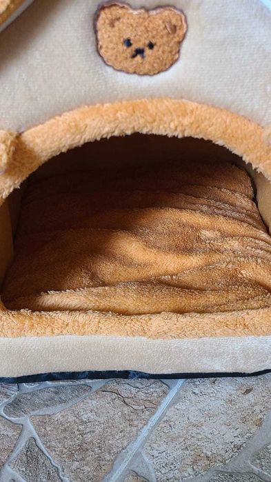 OFERTA! Casuta animale pufoasa / culcus caini si pisici Large