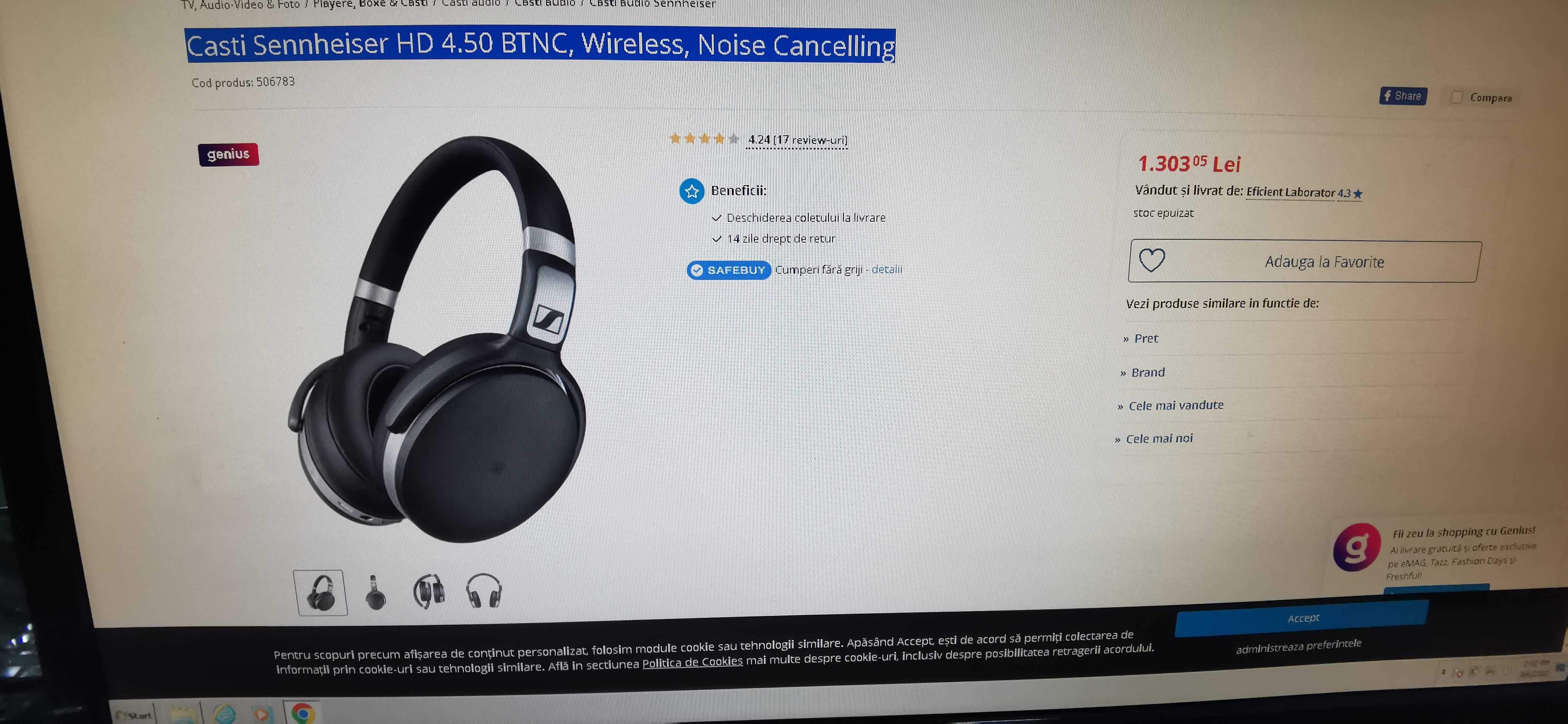 Sennheiser HD 4.50/450 BTNC/Wireless(citeste anuntul)