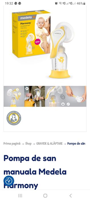 Pompa manuala san madela harmony+6 pahare