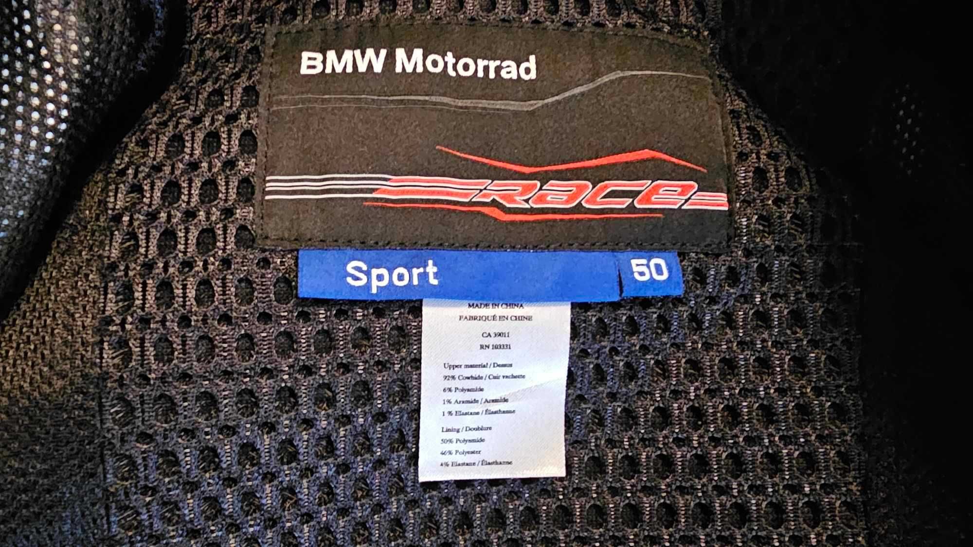 BMW Sport race Кожено яке с титаниеви раменни протектори