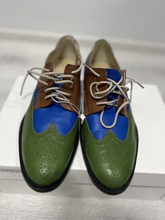 Мъжки дизайнерски обувки естествена кожа с етикет размер 40