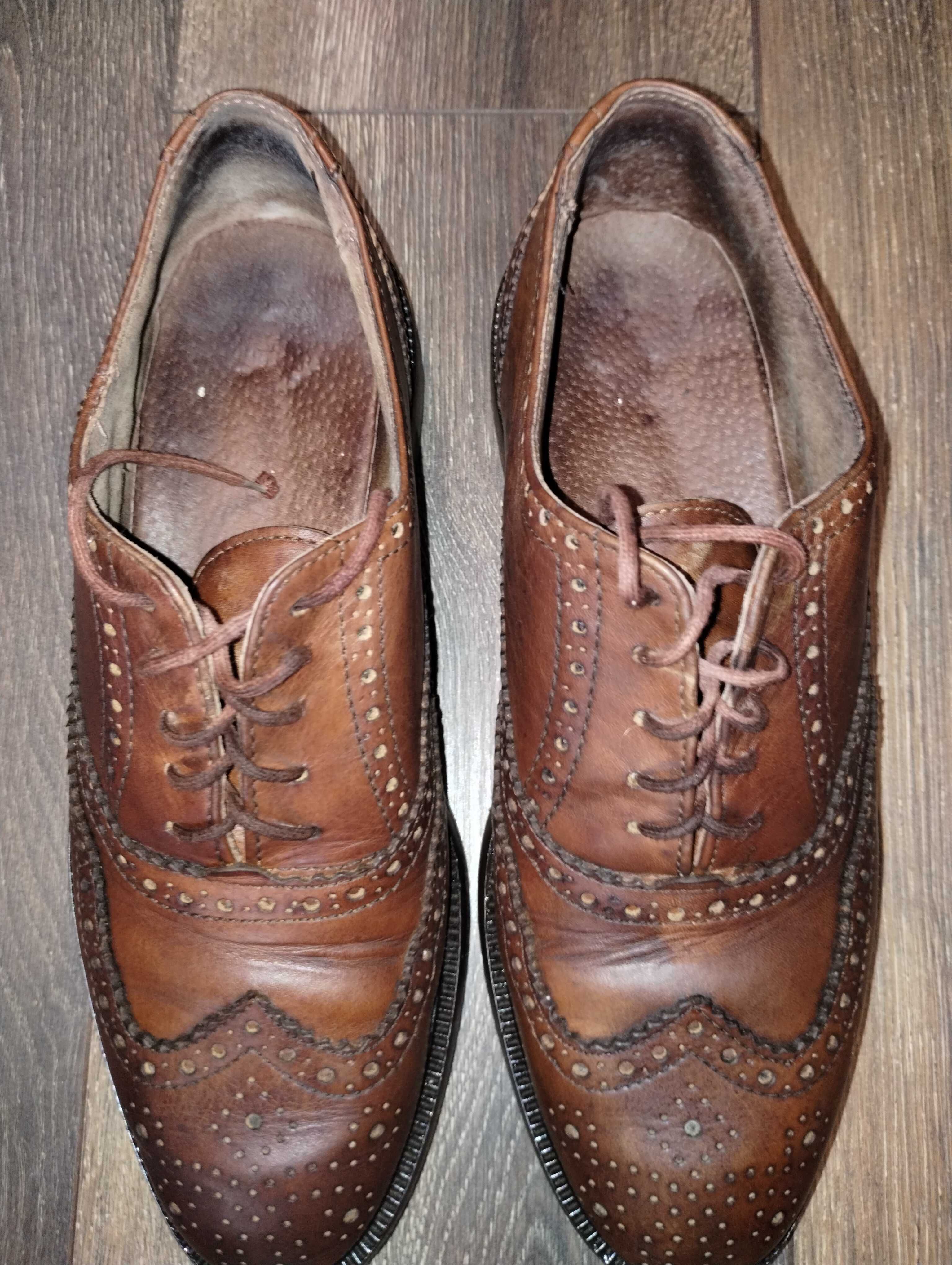 Мъжки луксозни боти тип Brogue.42 номер.Handmade.