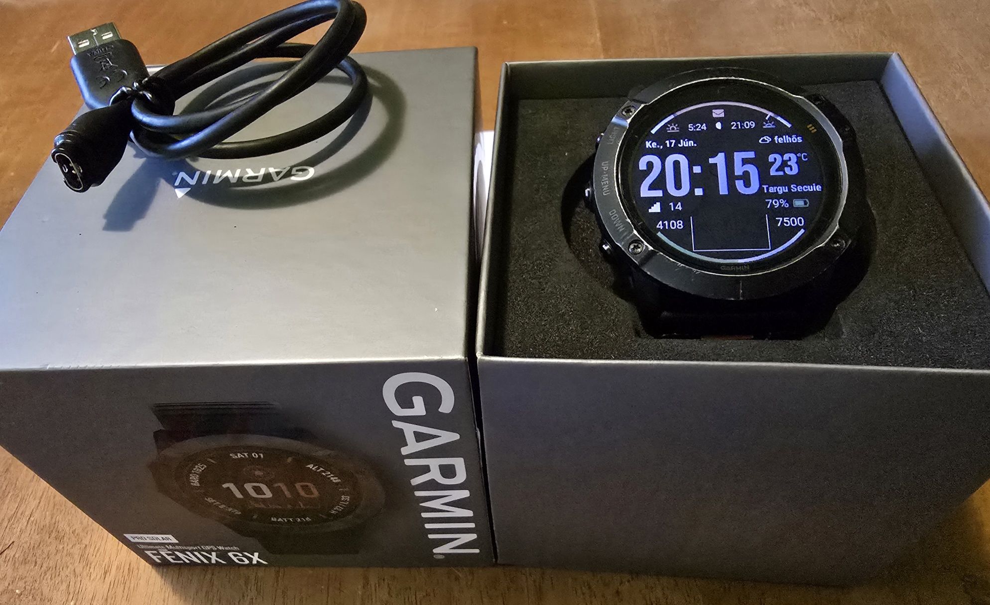 Garmin Fénix 6x Pro Solar full box ,51mm
