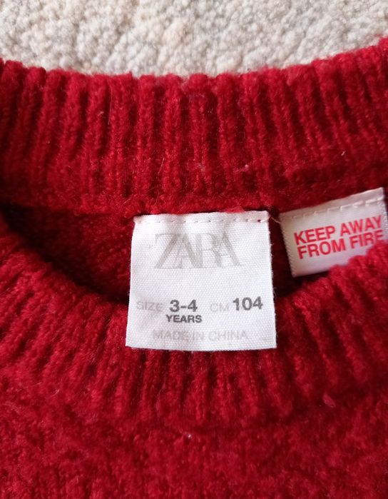 Pulover Crăciun cu ren Zara 104