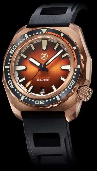 Ceas Zelos HAMMERHEAD V3 300M Bronze BURNT Orange