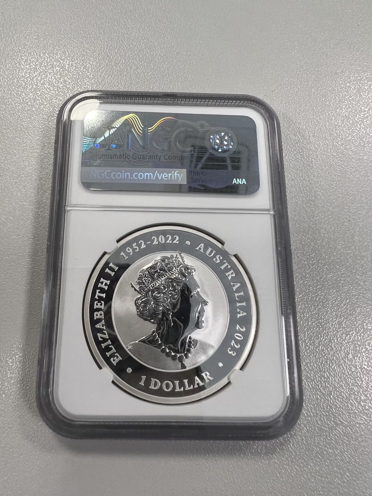 Moneda gradata argint 1 Dollar Australia 1 oz/uncie NGC 69