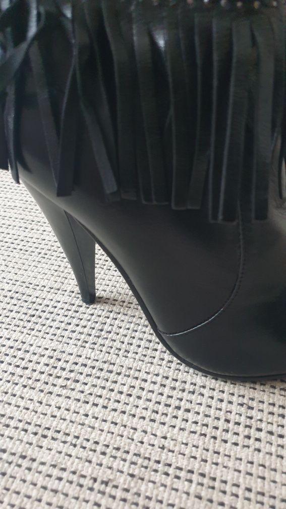 Cizme piele negre