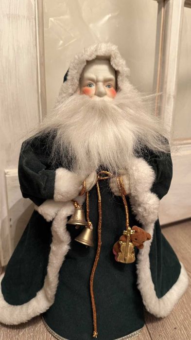 Порцеланов стар голям Дядо Мраз– връх за елха.