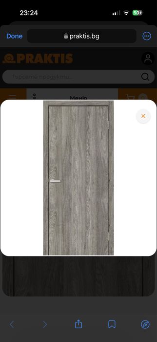 Интериорна врата дъб денвър 67,6 х 202 см с регулируема каса