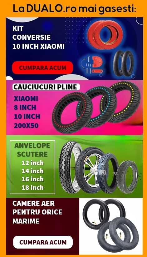 set 2 anvelope+2 camere 2.50-10 scutere trotinete 14 inch cauciuc moto