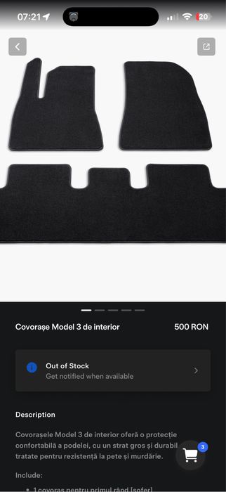Originale Noi - Covorase Tesla 3 Highlander Material Textil