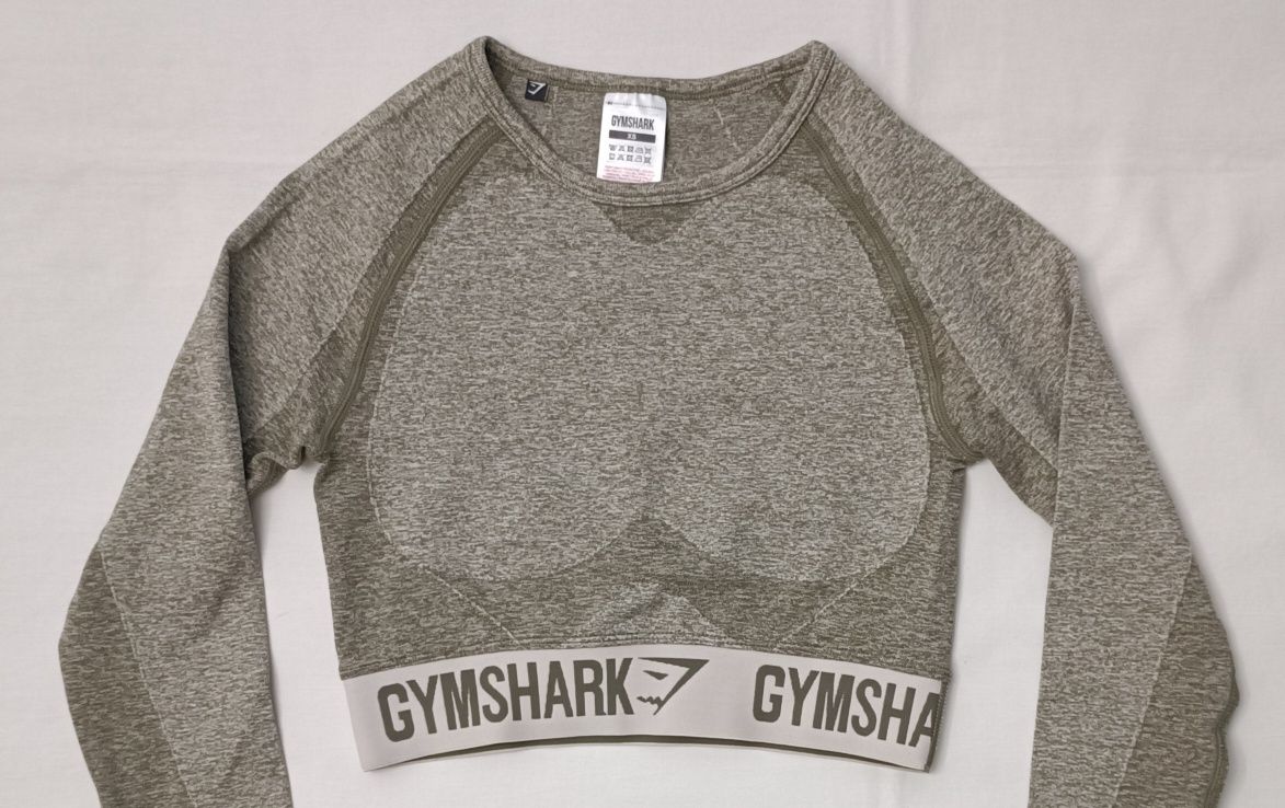 Gymshark Seamless Cropped Long Sleeve Top оригинална блуза XS спорт