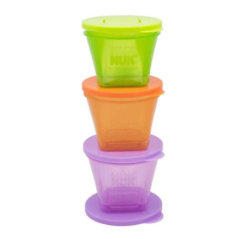 Set 6 caserole NUK Food Pots pentru mâncare copii, multicolor