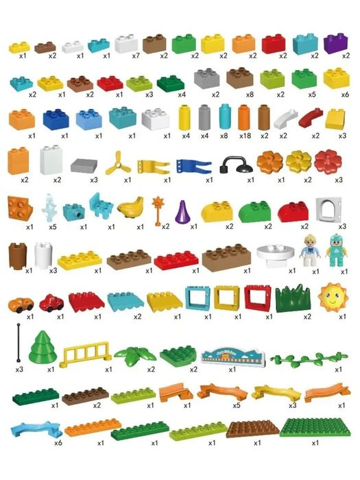 Конструктор Лего Дупло, LEGO DUPLO, 212 деталей