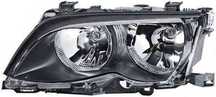 Far Bmw Seria 3 E46 Sedan/Combi 10.2001-06.2005 TYC fata dreapta, reflector negru, tip bec H7+H7