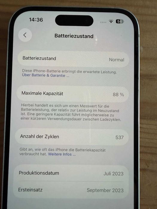 Apple iPhone 15 128GB Blue пукнат гръб