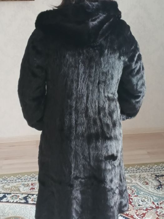 Шуба черная норка
