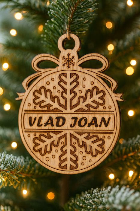 Ornamente din Lemn Personalizate – Amintiri Gravate cu Suflet