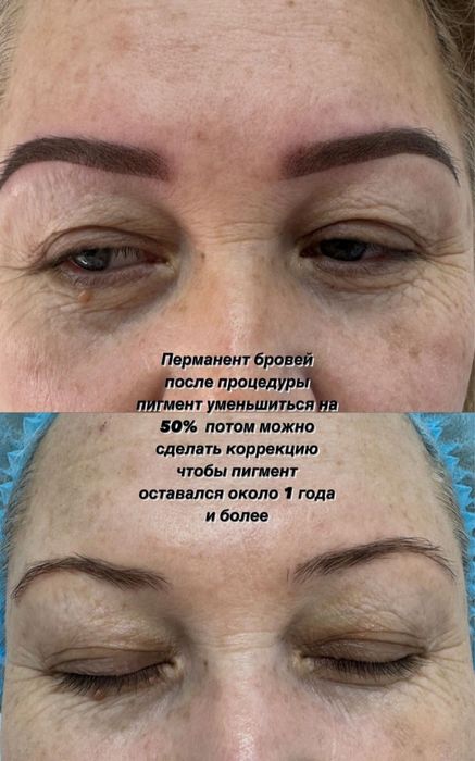 Татуаж бровей и губ, межресничный