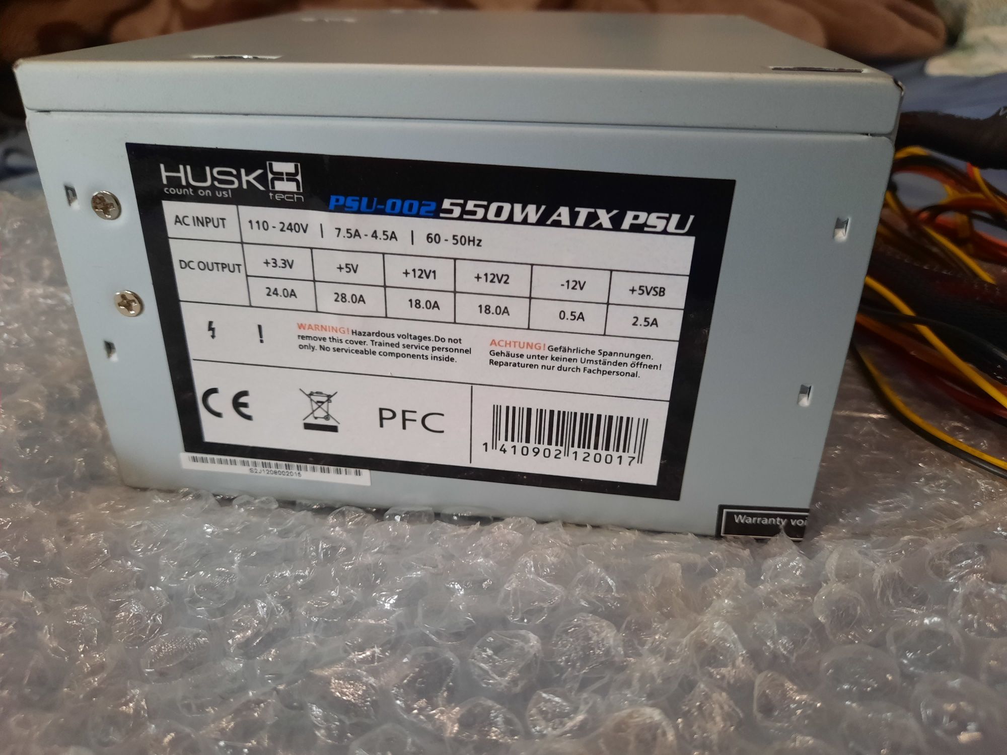 Sursa HUSK PC PSU-002 550W ATX PSU