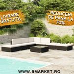 Set mobilier de gradina/terasa canapea/coltar cu perne Ratan IMOLA