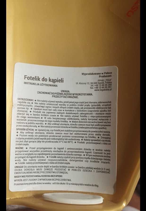 Suport de baie scaun tip fotoliu pentru imbaiat bebelusul, nou