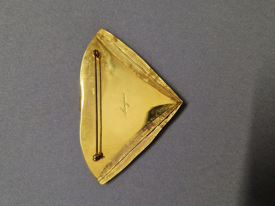 Broșă vintage, Haute Couture - semnată LANGANI (anii 1970)