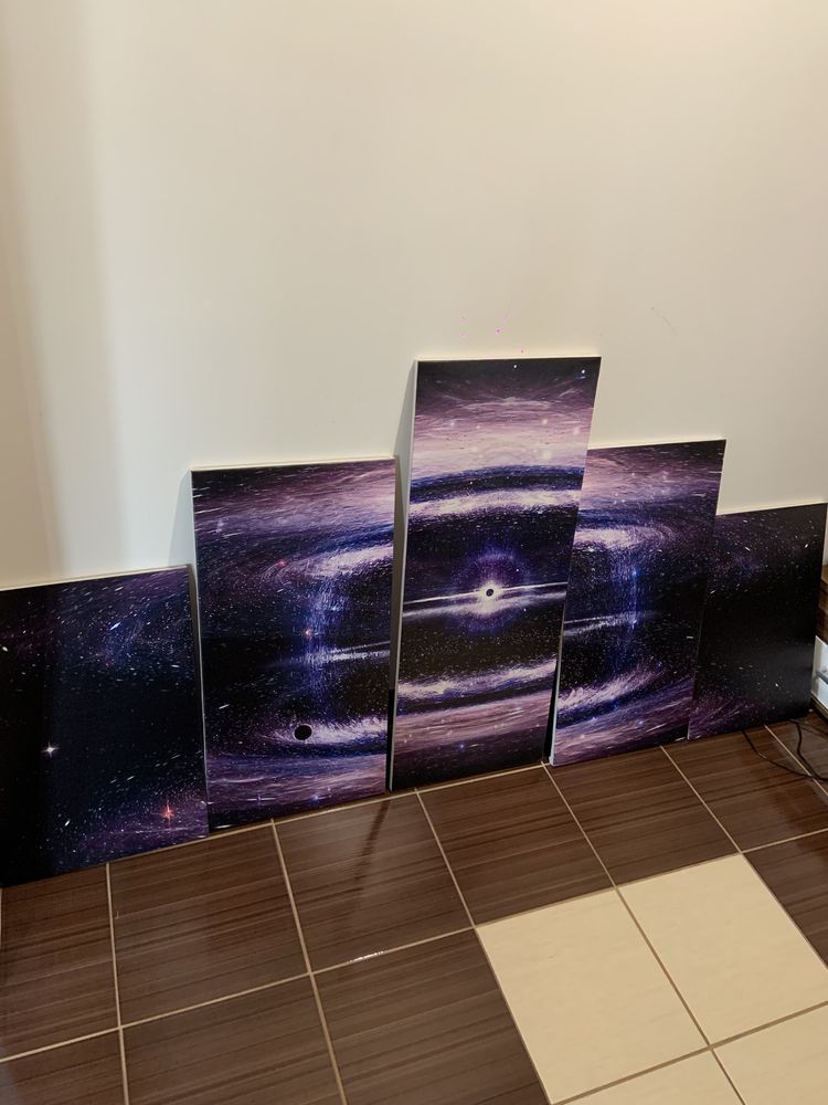 Set de 5 tablouri galaxie